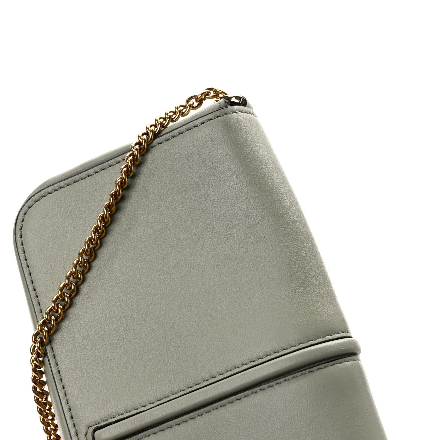 Fendi Vitello Grace Matte Fendigraphy Wallet on Chain Green Tea 11 of 12