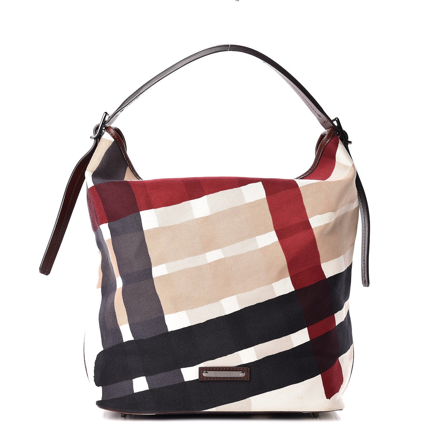 Burberry Canvas Check Bucket Bag Multicolor 1 of 17