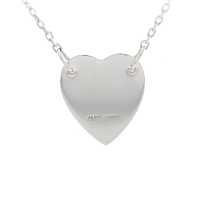 Gucci Sterling Silver Trademark Heart Pendant Necklace 4 of 6