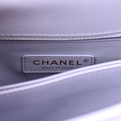 Chanel Caviar Quilted Mini Coco Handle Flap Light Purple 6 of 9