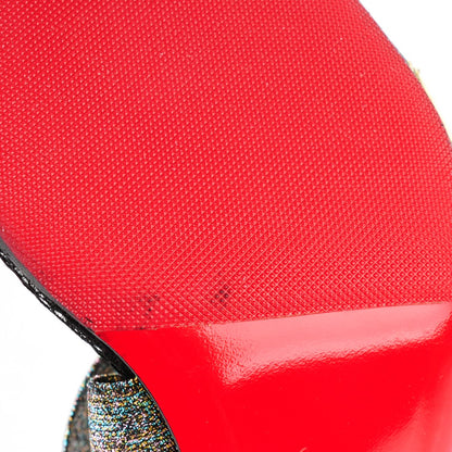 Christian Louboutin Specchio Calfskin Elastagram 100 Sandals 39 Black Multi 8 of 9