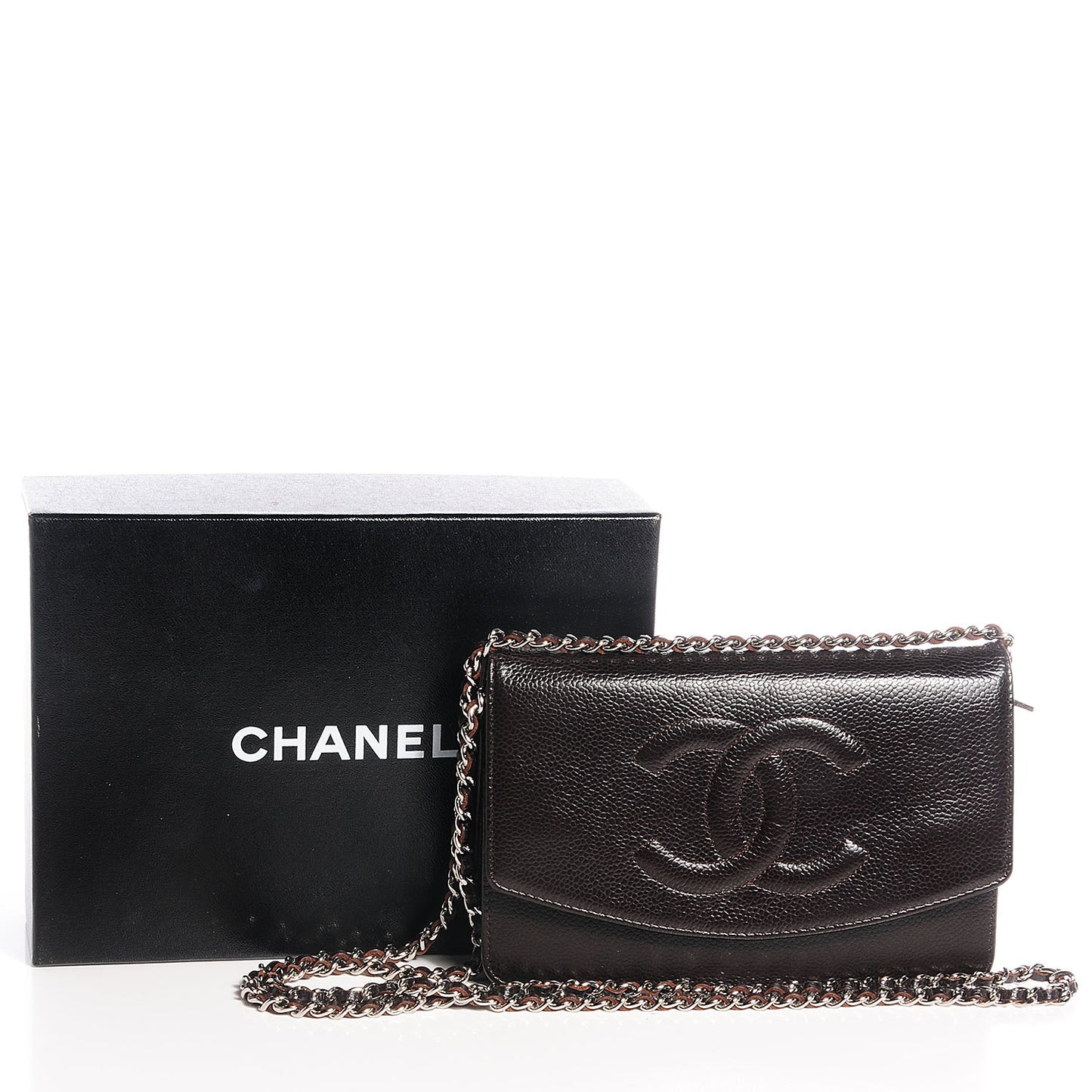 Caviar Timeless CC Wallet On Chain WOC Dark Brown