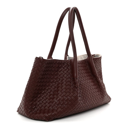 Bottega Veneta Calfskin Intrecciato Pinacoteca Reversible Tote Madder Brown Lunar 4 of 11