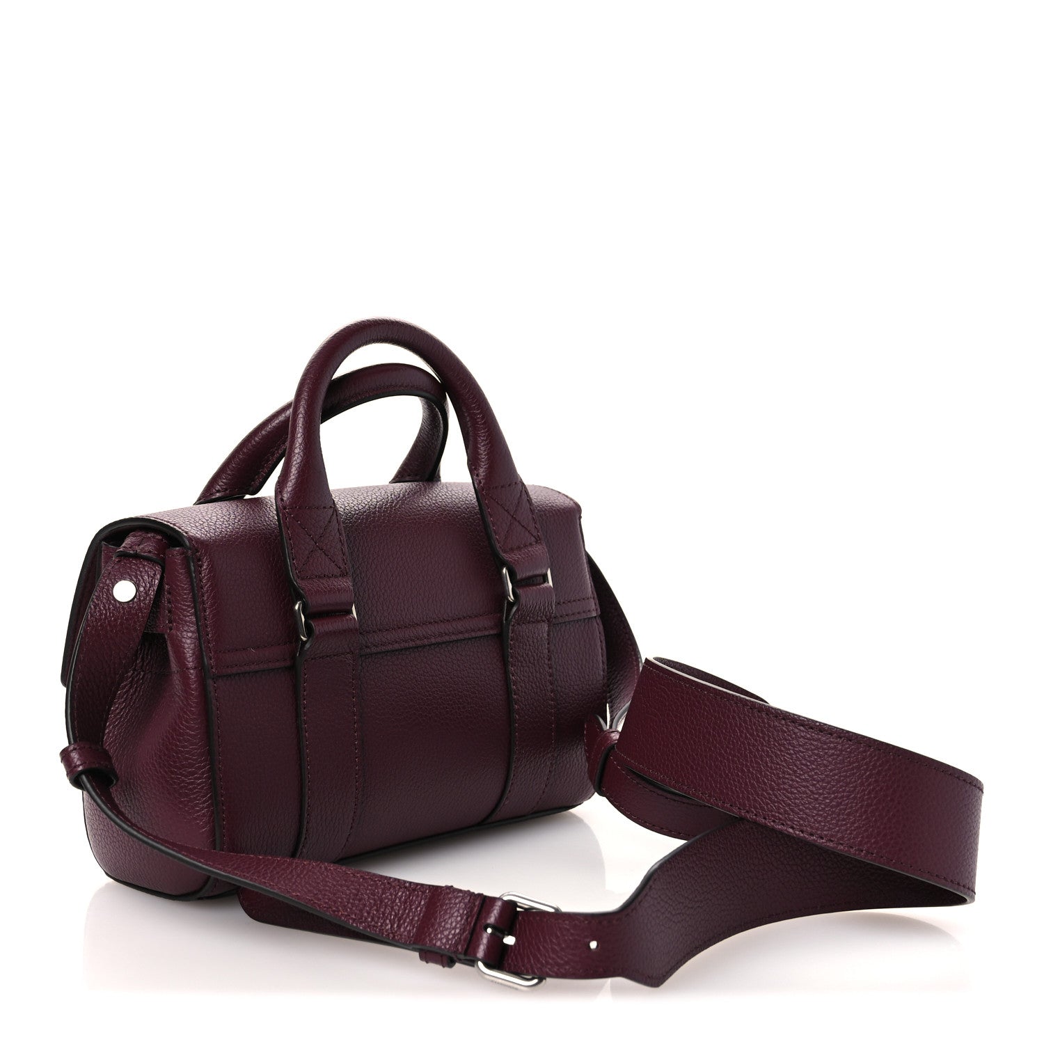 Mulberry Small Classic Grain Mini Bayswater Black Cherry 3 of 12