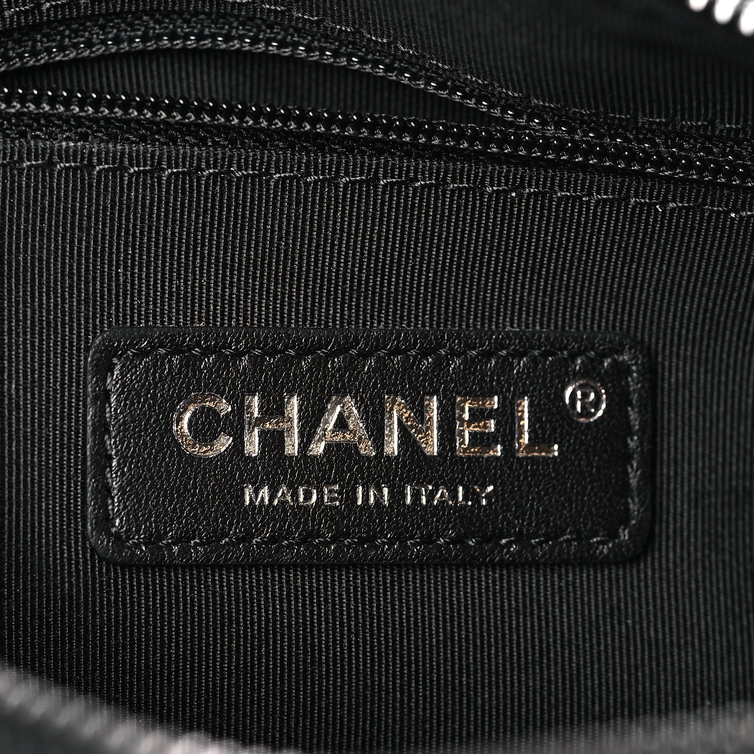 Chanel Calfskin Chain 20s Signature Bowling Bag Black 6 of 9