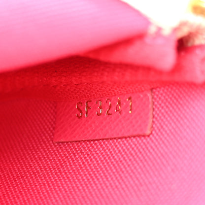 Louis Vuitton Damier Azur 2021 Christmas Animation Hollywood Mini Pochette Accessories Fuchsia 7 of 8