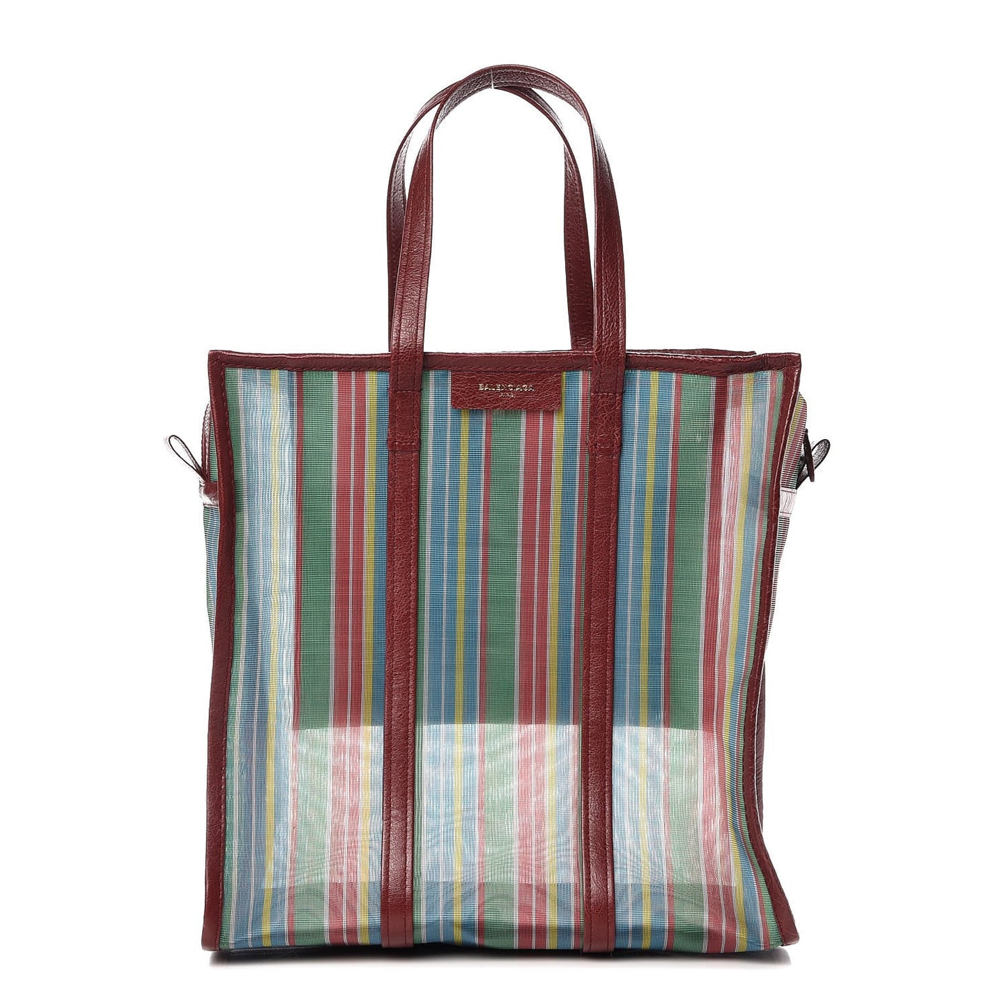 Mesh Agneau Arena Medium Bazar Shopper Tote Green Multicolor