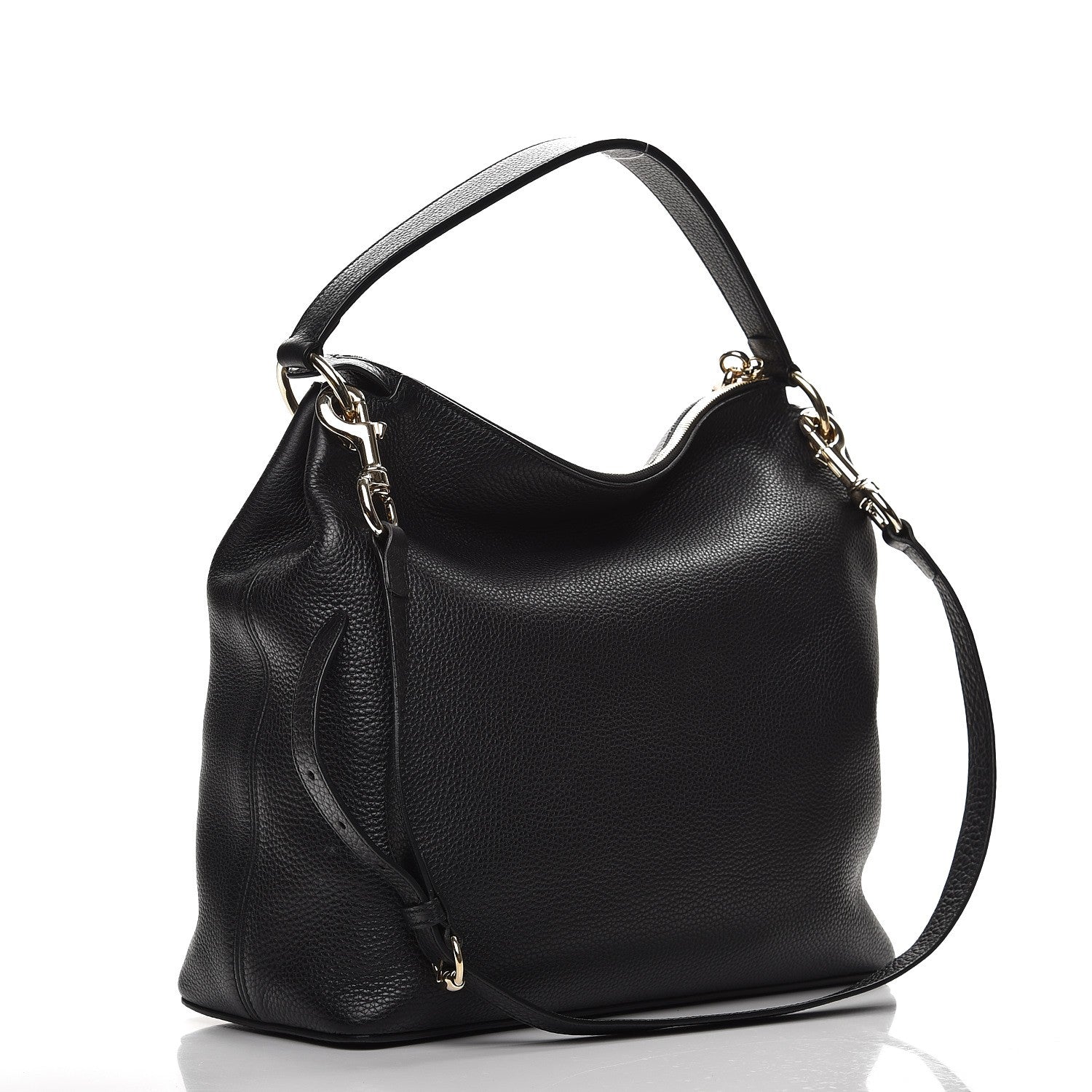 Gucci Pebbled Calfskin Large Soho Hobo Black 4 of 10
