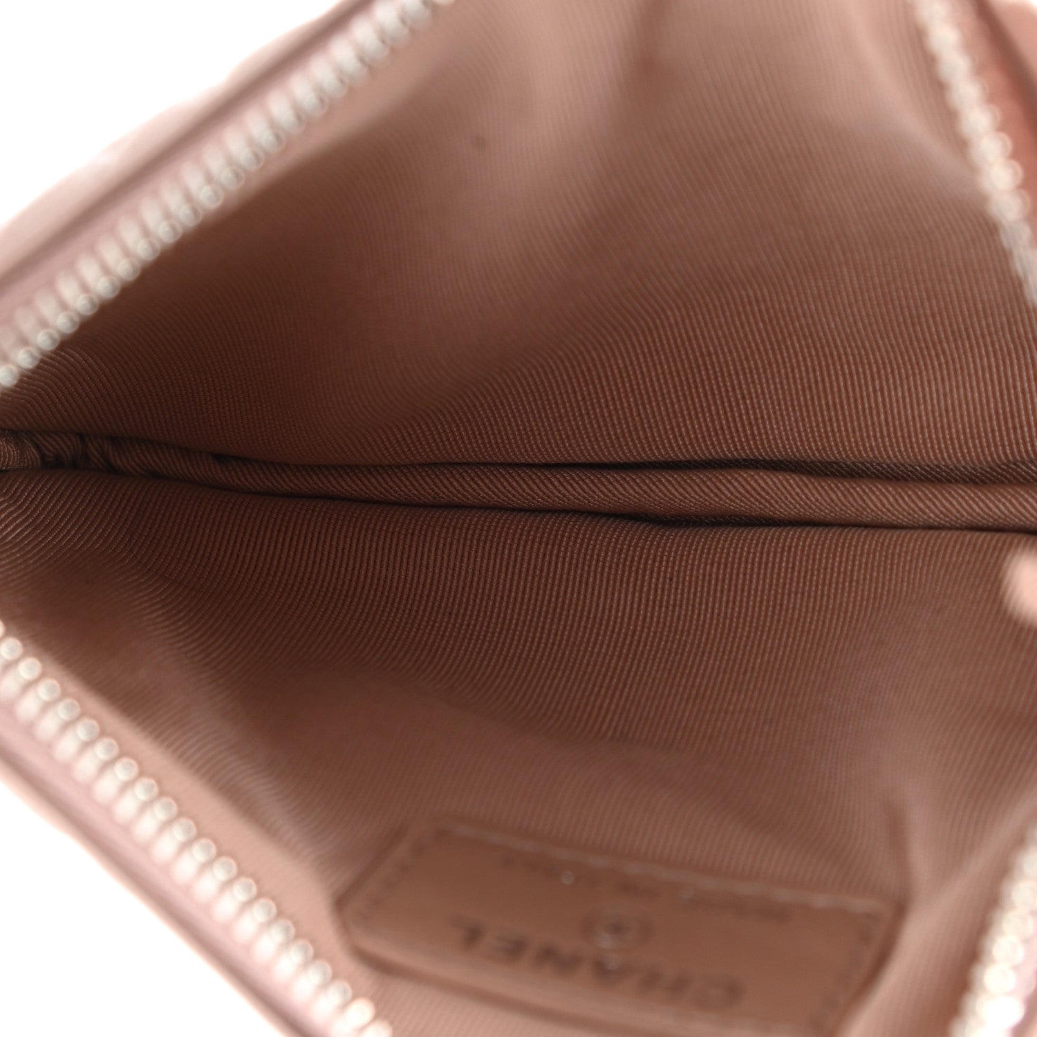 Chanel Goatskin Camellia Embossed Cosmetic Pouch Light Pink 5 of 8