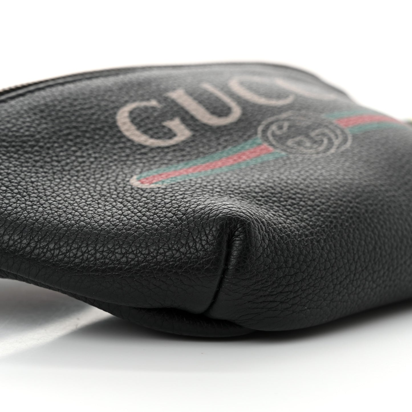 Grained Calfskin Small Logo Belt Bag Black