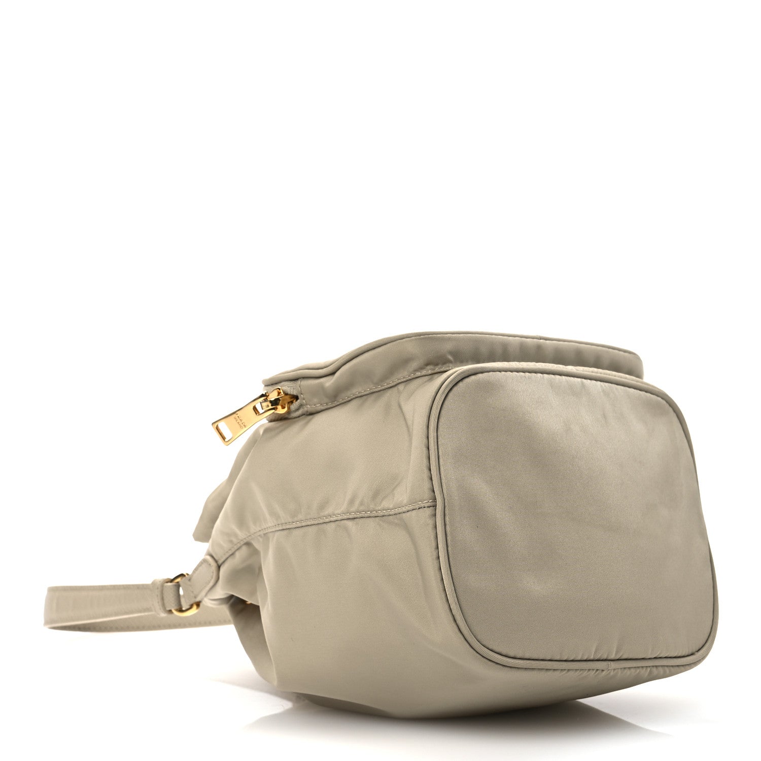 Prada Re-Nylon Saffiano Duet Bucket Crossbody Bag Deserto 4 of 15
