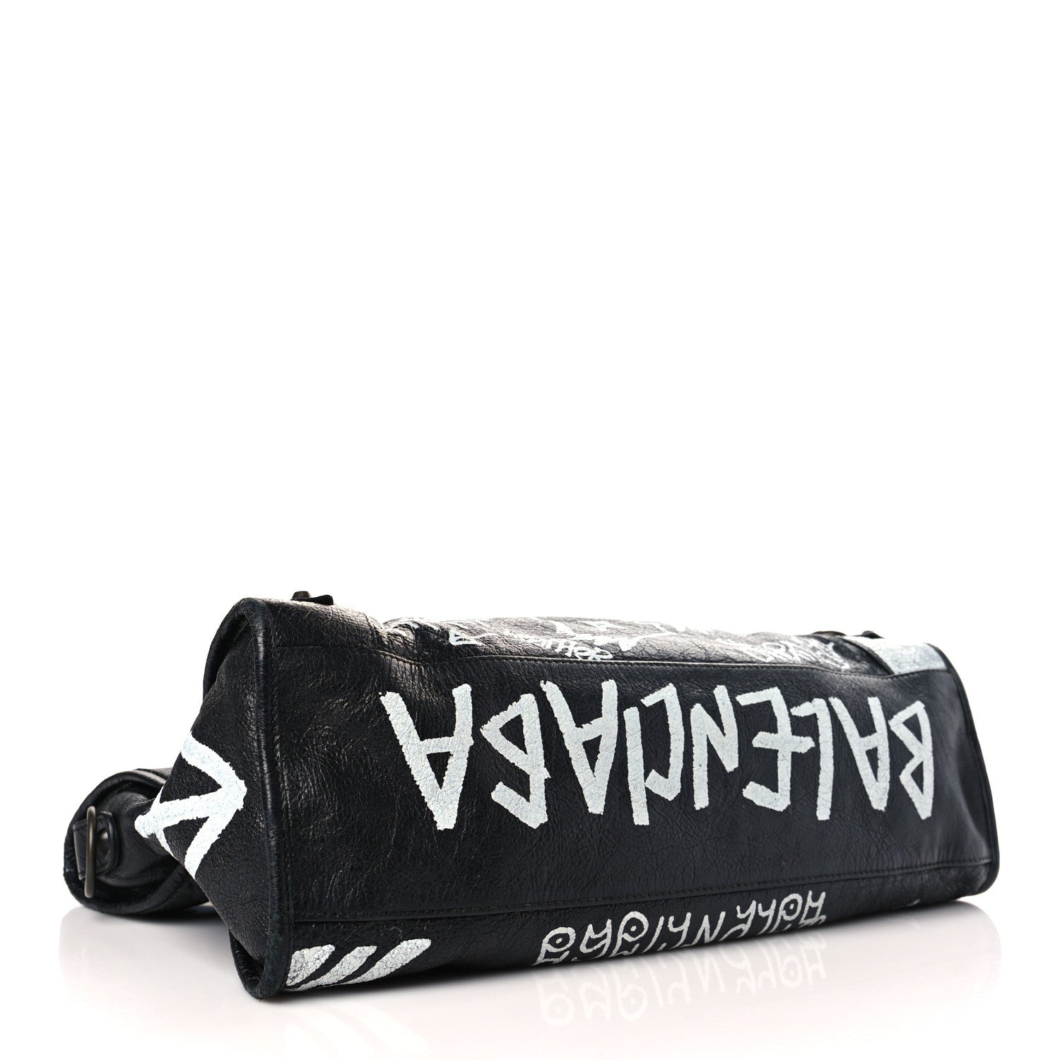 Balenciaga Agneau Arena Graffiti All Over Classic Hardware City Black White 4 of 10