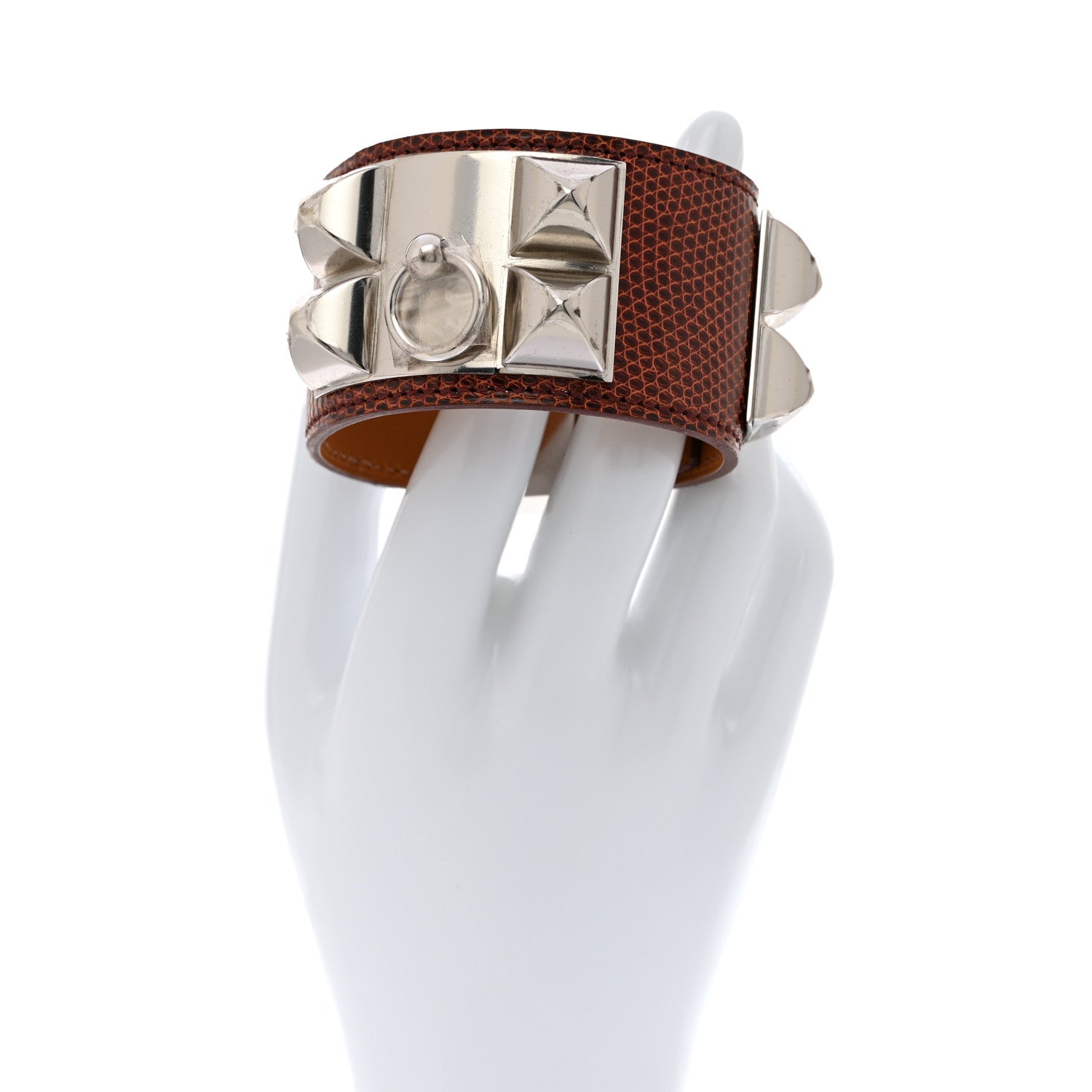 Hermes Lizard Collier De Chien CDC Bracelet S Etrusque 2 of 7