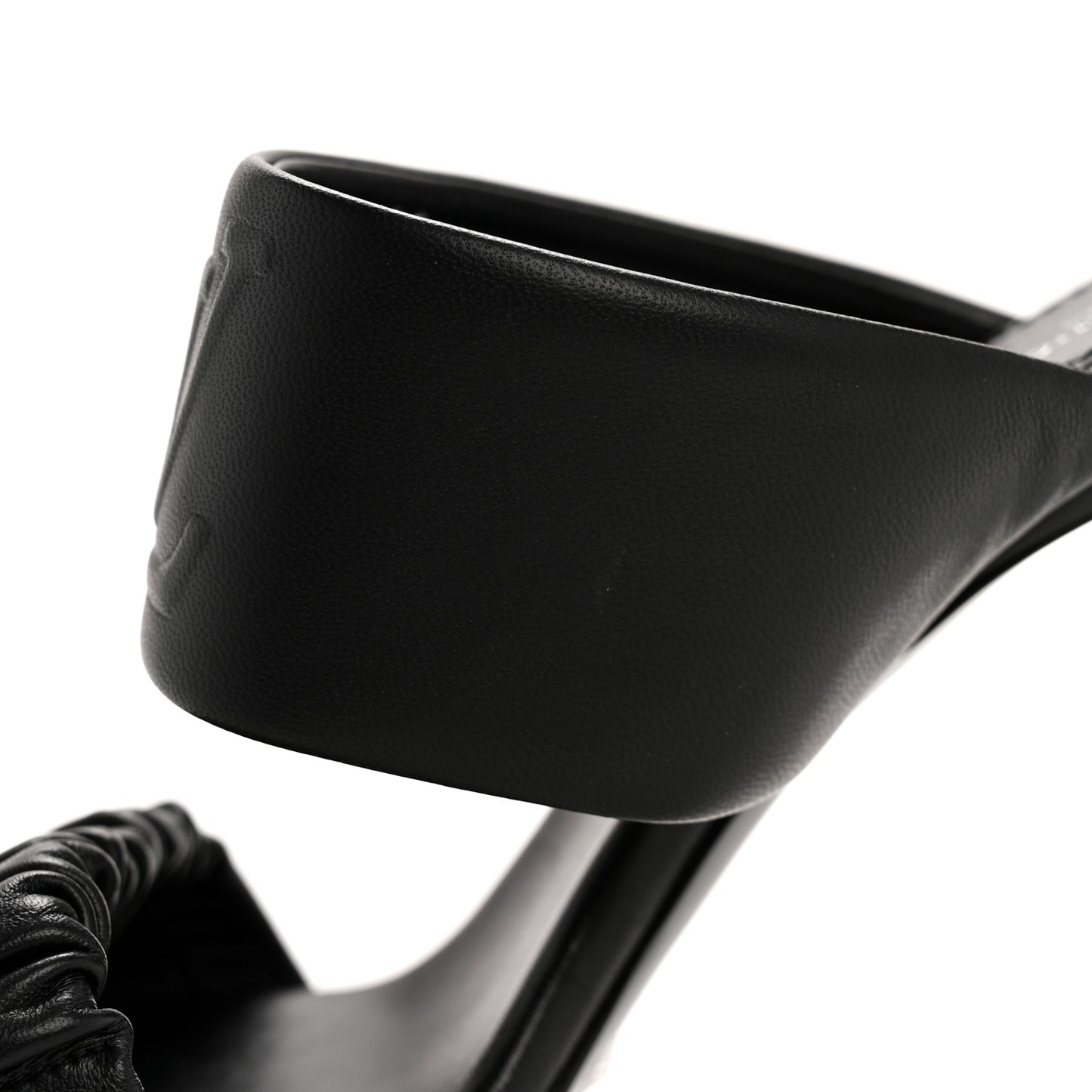 Lambskin Drapy Heel Mules 41 Black