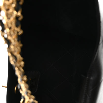 Chanel Shiny Lambskin Quilted Large Hobo Black 5 of 11