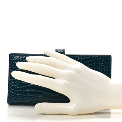 Hermes Shiny Alligator Bearn Wallet Colvert 2 of 7