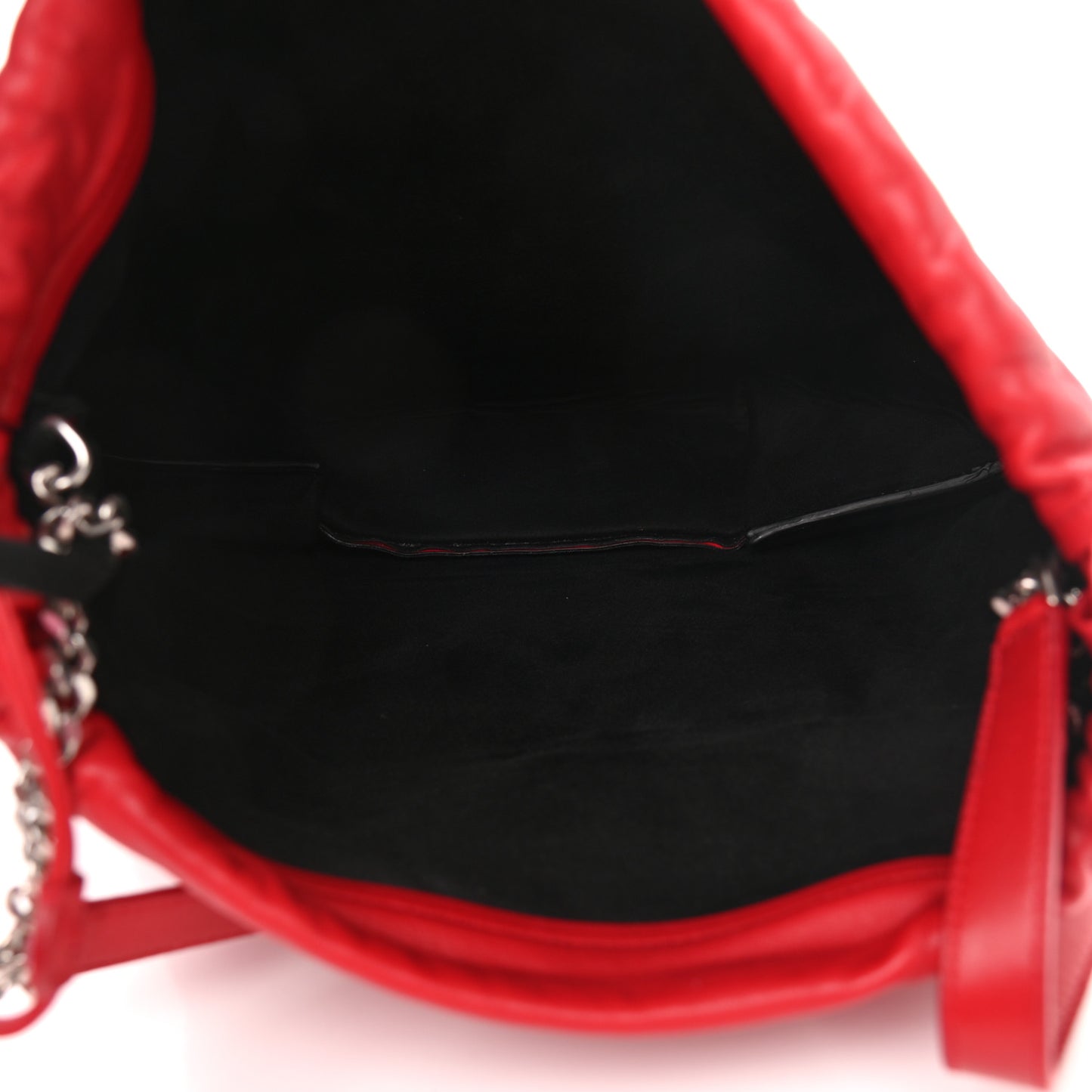 Lambskin Teddy Drawstring Bag Eros Red