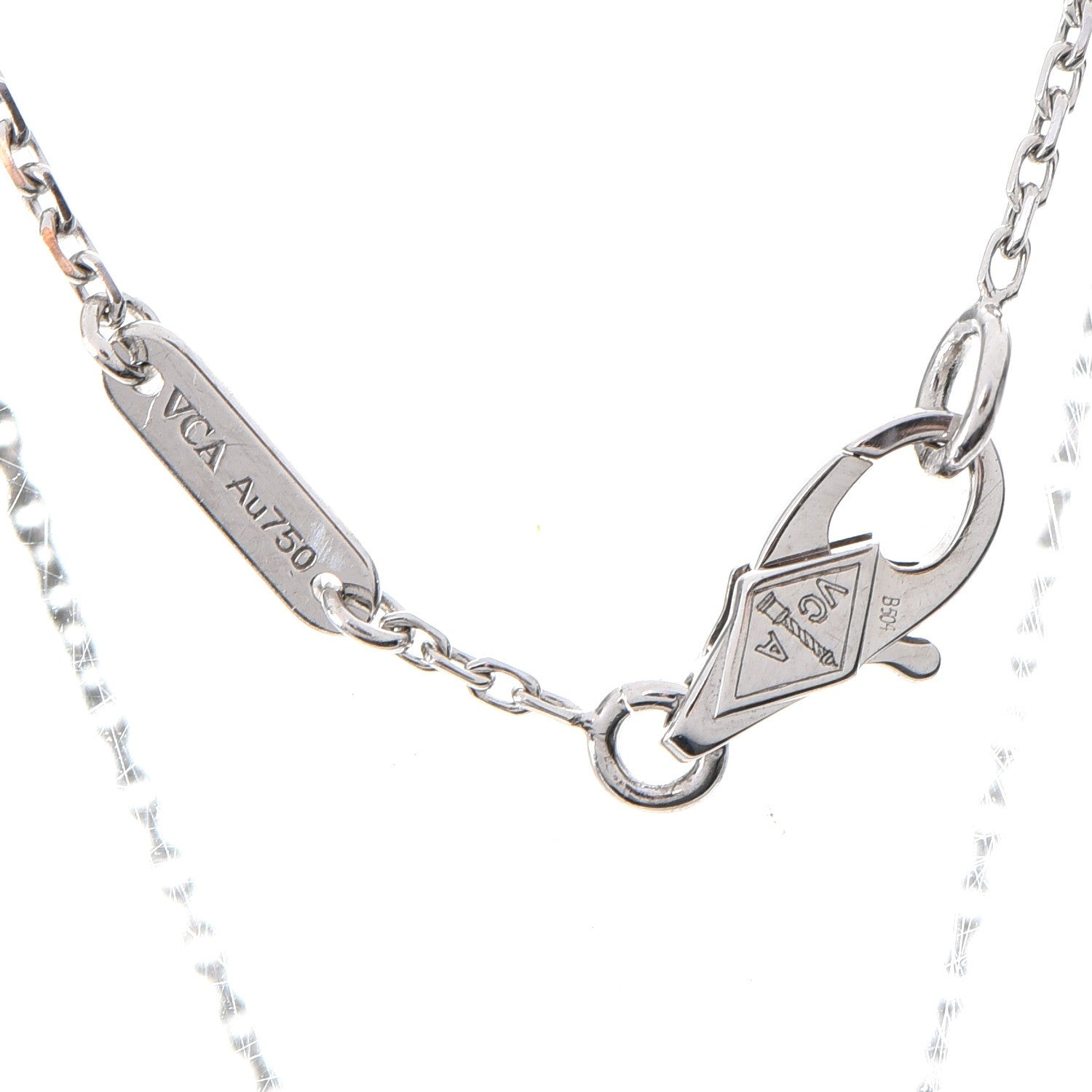 Van Cleef & Arpels 18K White Gold Turquoise Sweet Alhambra Butterfly Bracelet 6 of 8