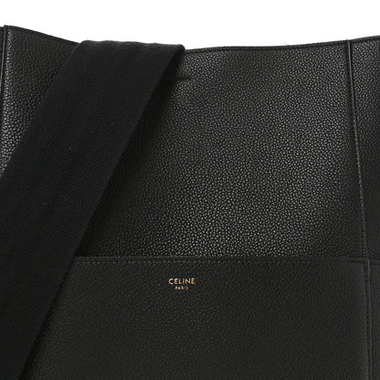 Celine Soft Grained Calfskin Sangle Bucket Bag Black 7 of 10