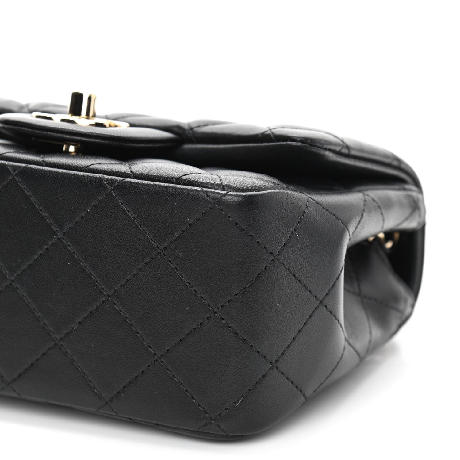 Chanel Lambskin Quilted Mini Square Flap Black 10 of 11