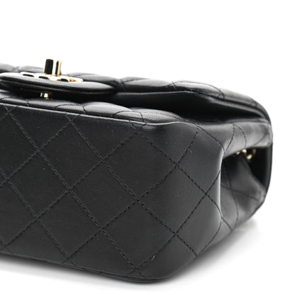 Chanel Lambskin Quilted Mini Square Flap Black 10 of 11