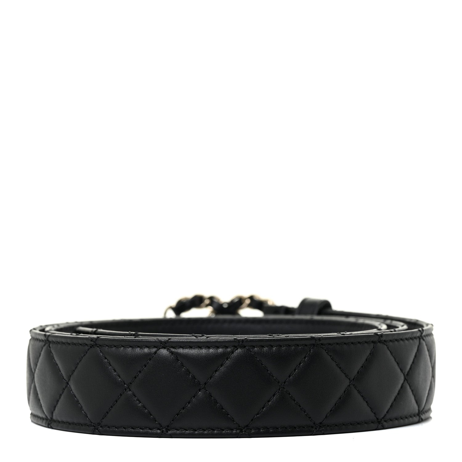Chanel Calfskin Quilted CC Chain Belt 105 42 Black 2 of 6