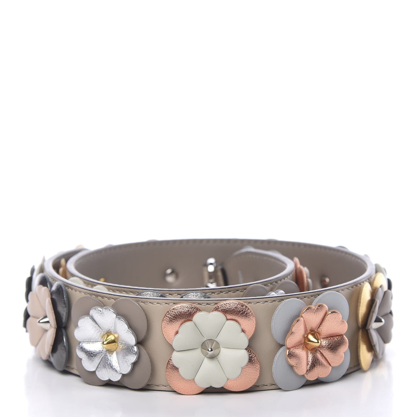 Calfskin Flowerland Studded Strap You Dove