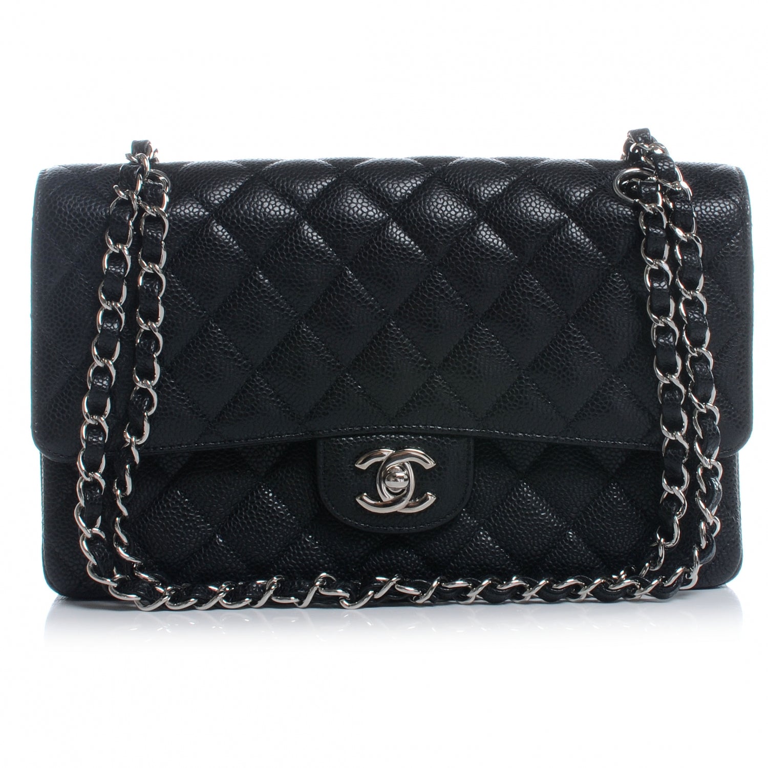 Chanel Caviar Quilted Medium Double Flap Black 1 of 8