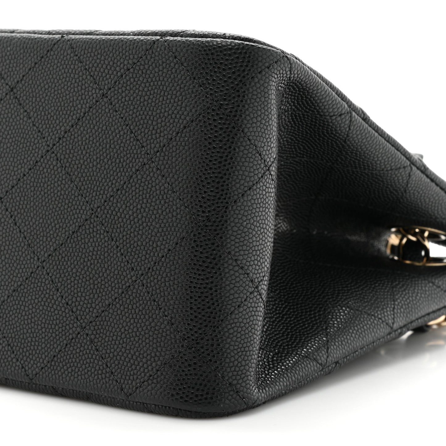 Caviar Quilted Mini Bucket Bag Black