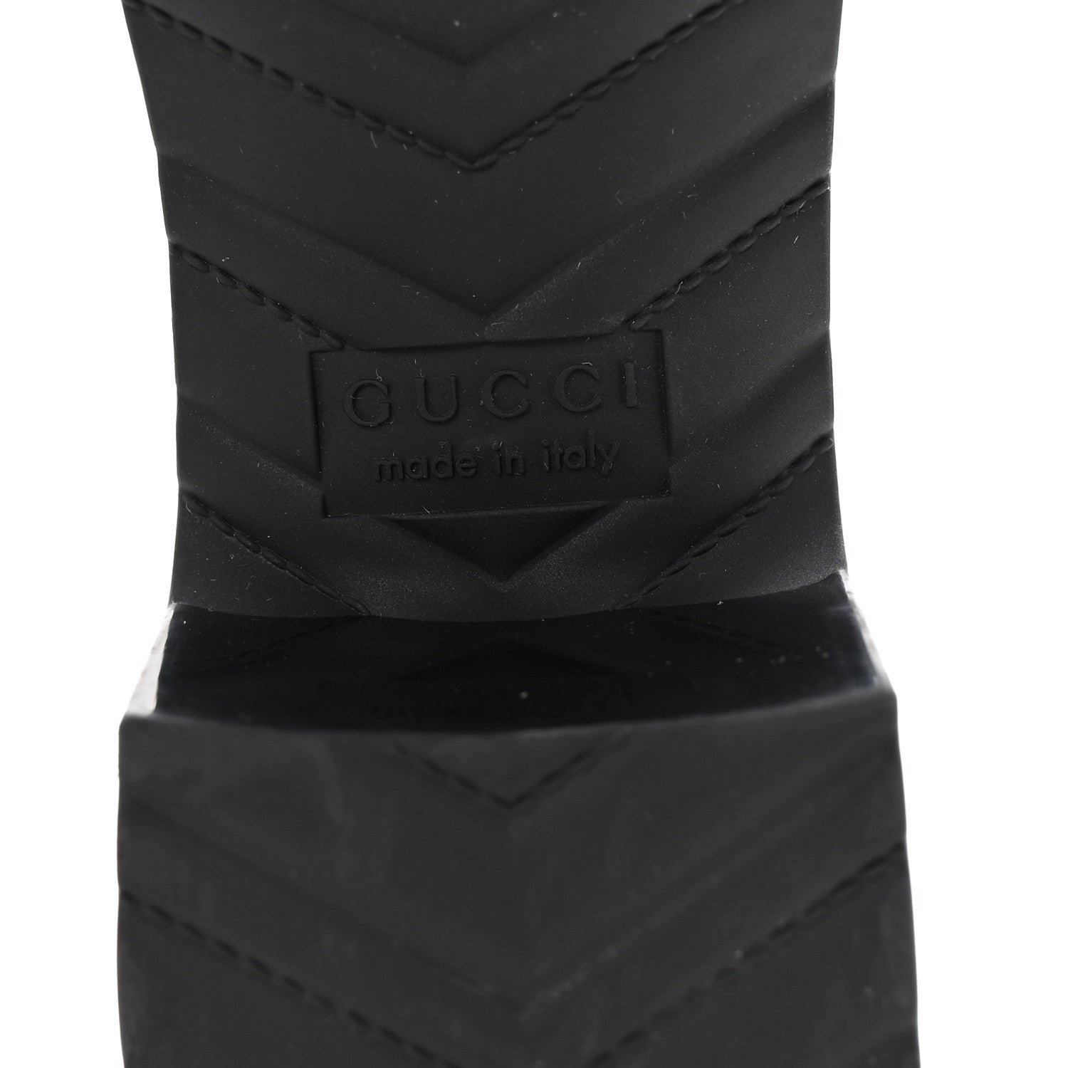Gucci Rubber Gucci Logo Womens Platform 20/60mm Slide Sandals 36 Black 7 of 9