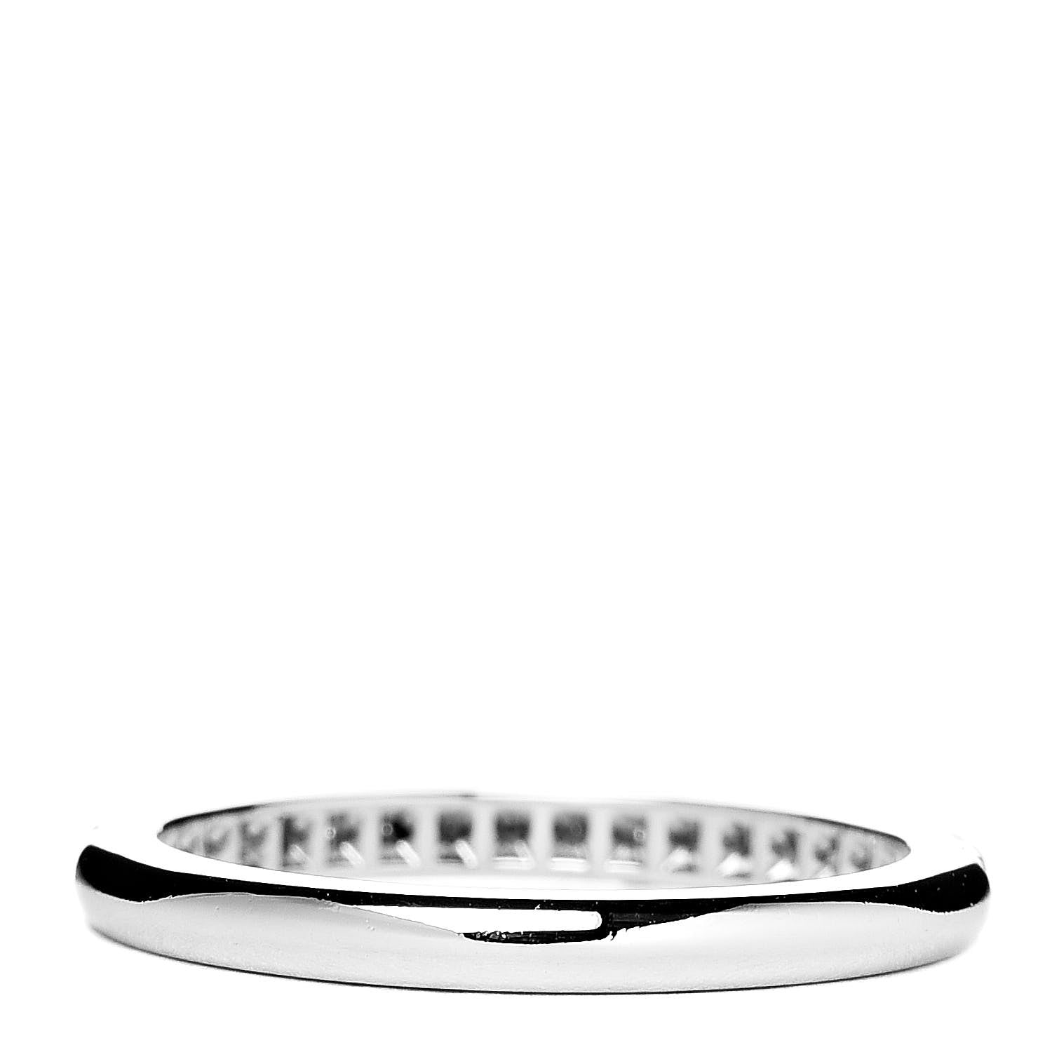 Tiffany Platinum Diamond .20ctw Half Circle Soleste Band Ring 49 4.75 3 of 4