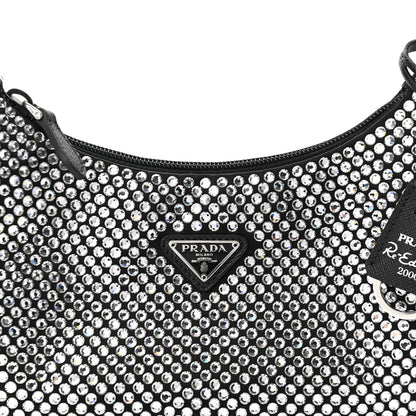Prada Satin Crystal Mini Re-Edition 2000 Bag Cristal 7 of 10