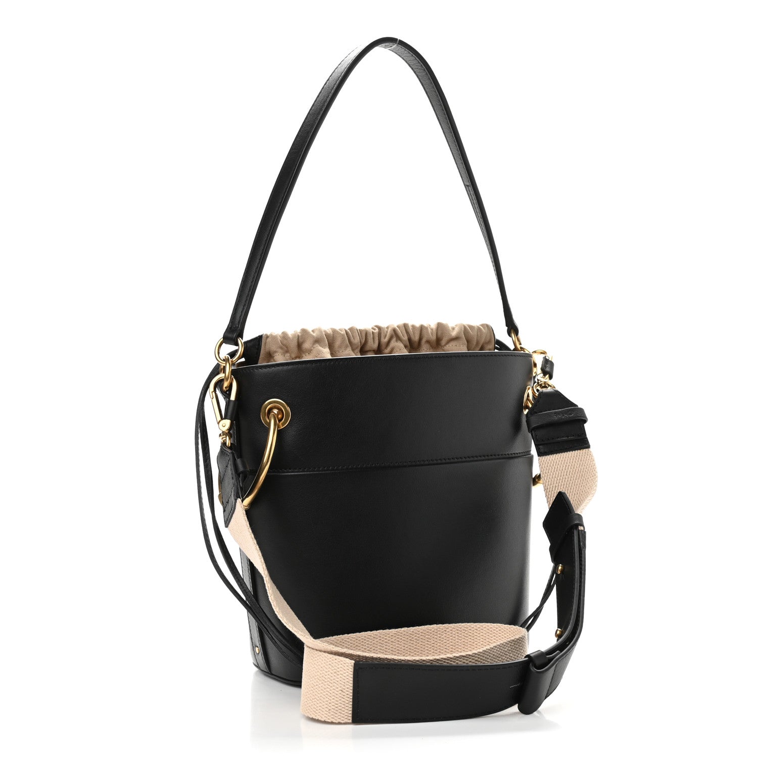 Chloe Smooth Calfskin Small Roy Bucket Bag Black 3 of 11