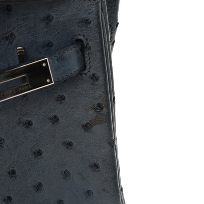 Hermes Ostrich Birkin 30 Bleu Roi 18 of 25