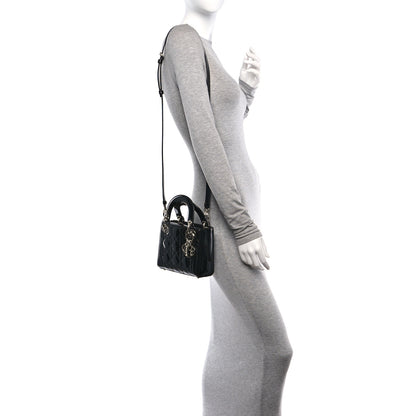 Christian Dior Patent Cannage Mini Lady Dior Black 2 of 13