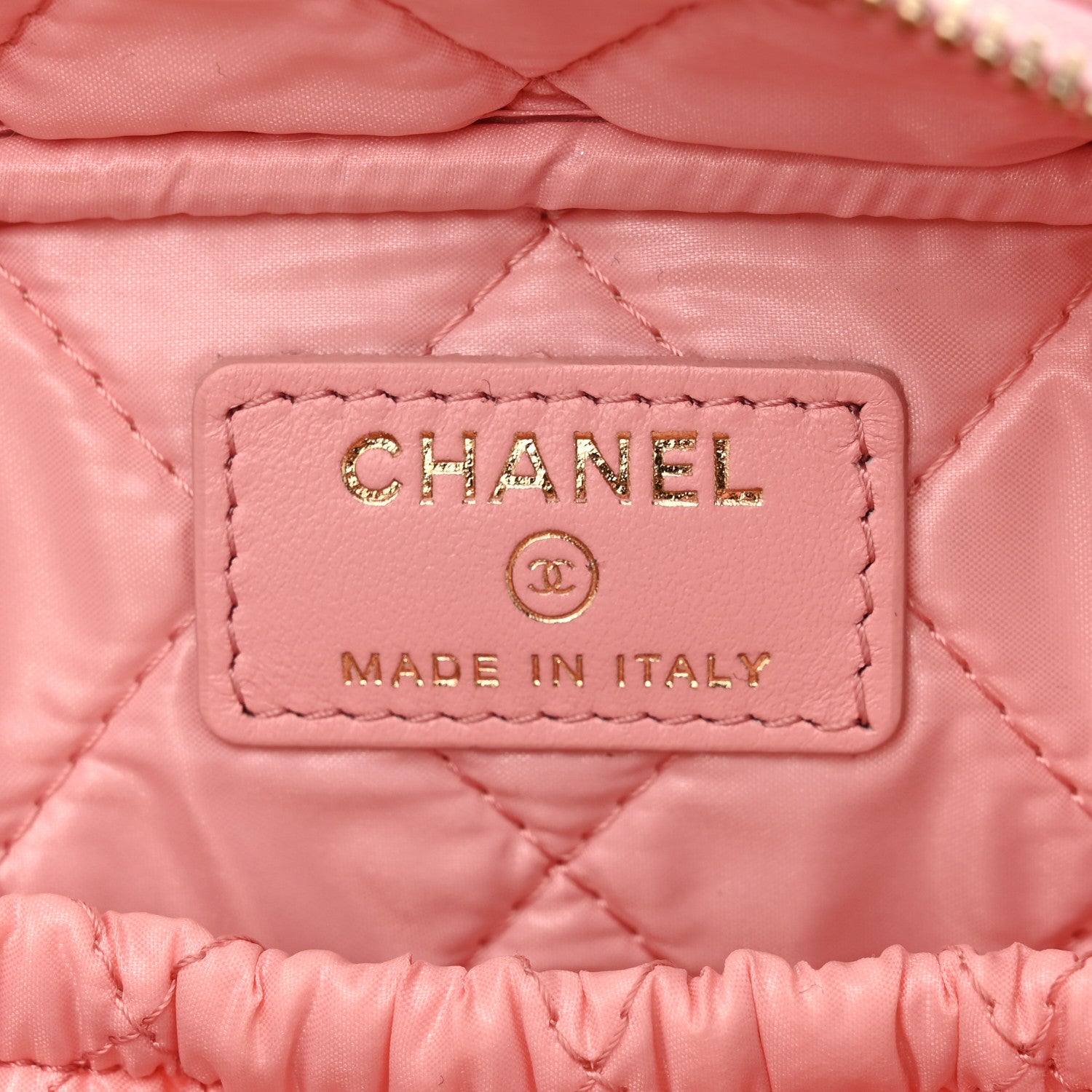 Chanel Caviar Quilted Medium Curvy Pouch Cosmetic Case Light Pink 6 of 10