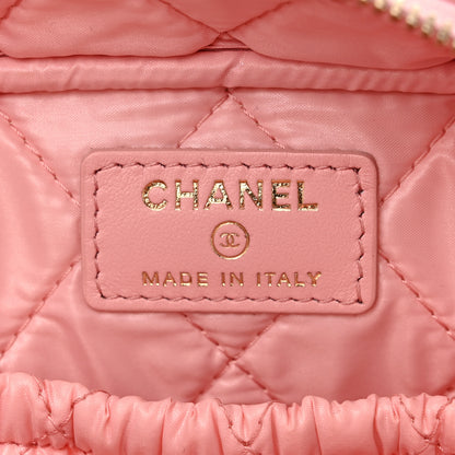 Chanel Caviar Quilted Medium Curvy Pouch Cosmetic Case Light Pink 6 of 10