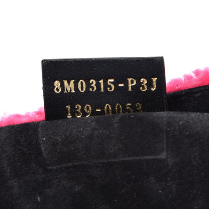 Fendi Shearling Nappa Mini Be Baguette Shoulder Bag Fuxia Black 15 of 15