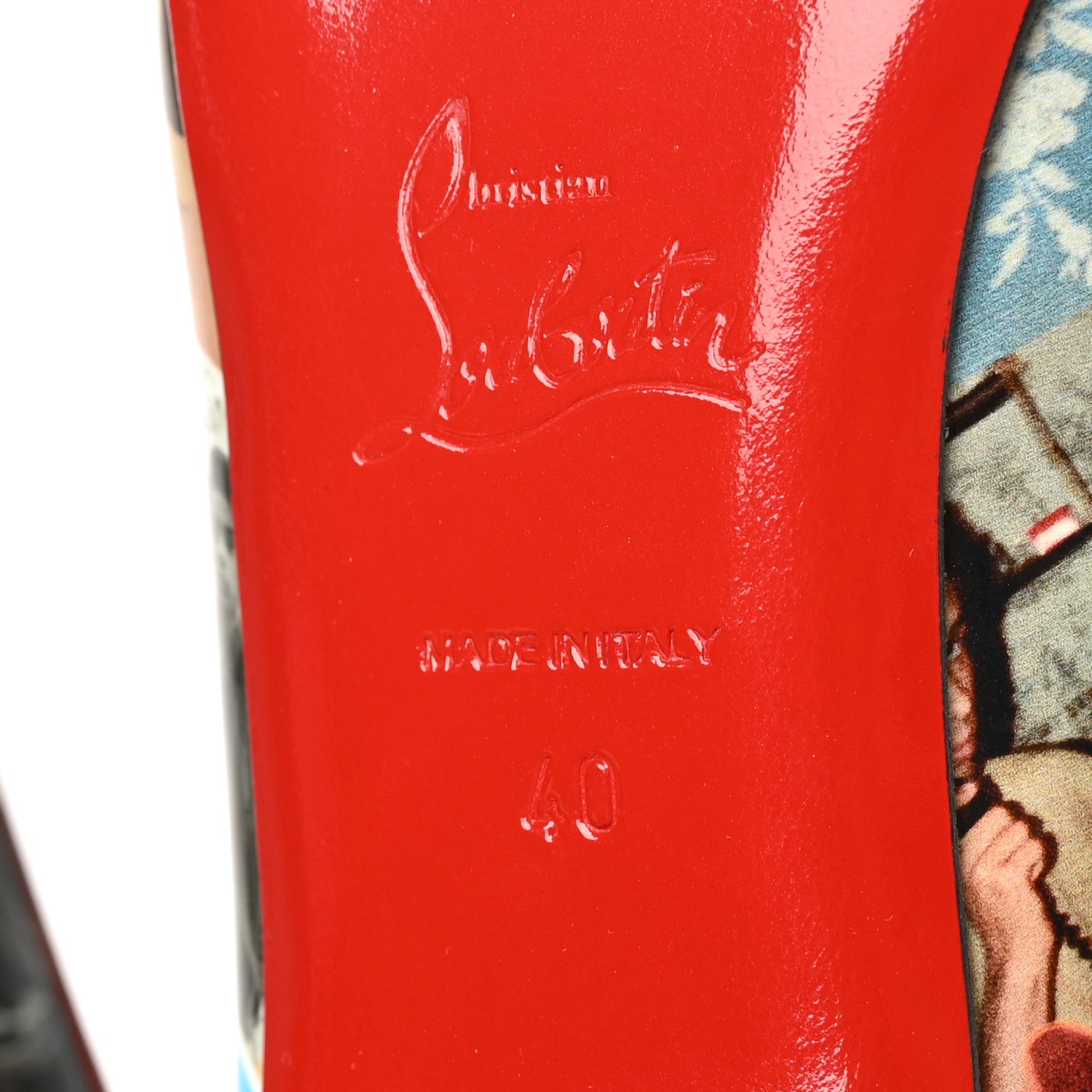 Christian Louboutin Patent Collage So Kate Booty 100 Ankle Boots 40 Multicolor 7 of 7
