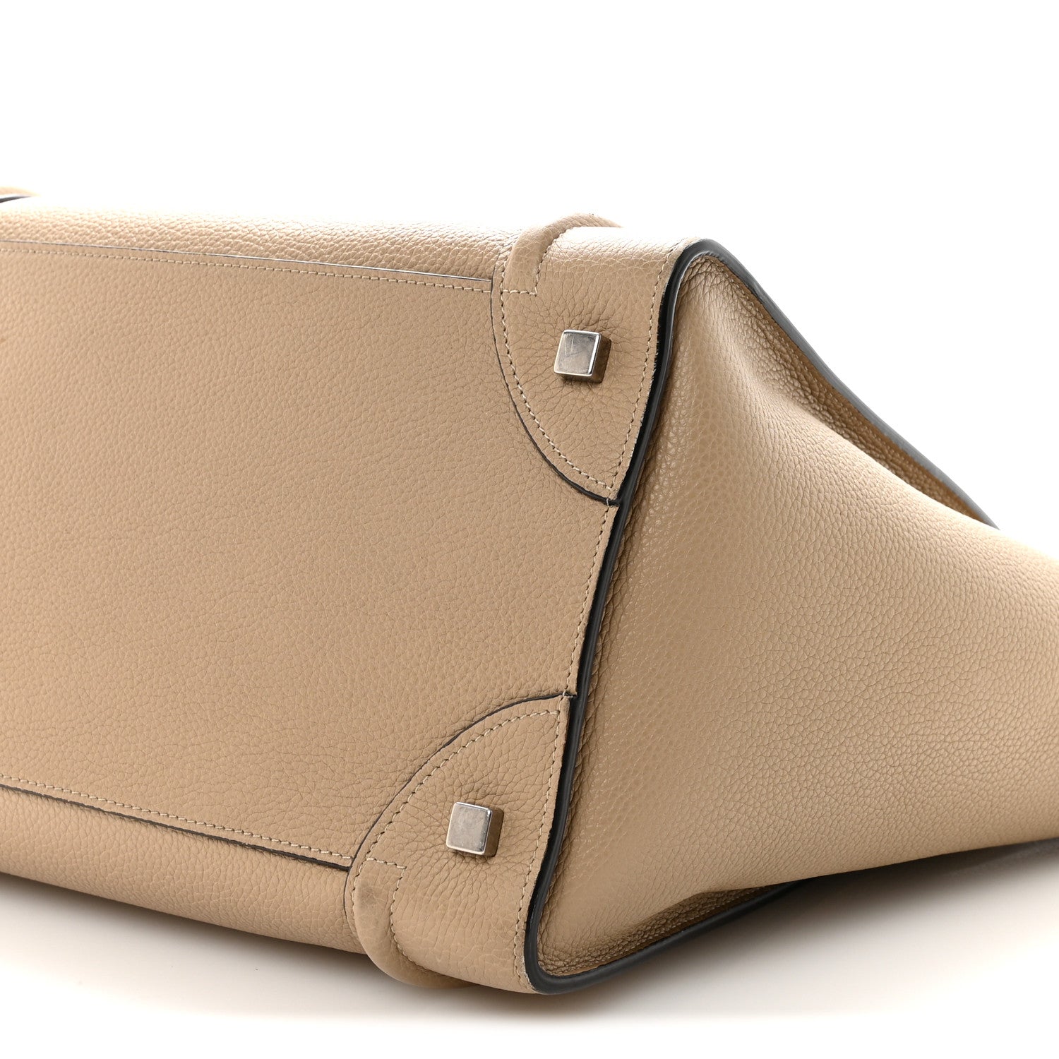 Celine Drummed Calfskin Mini Luggage Dune 9 of 9