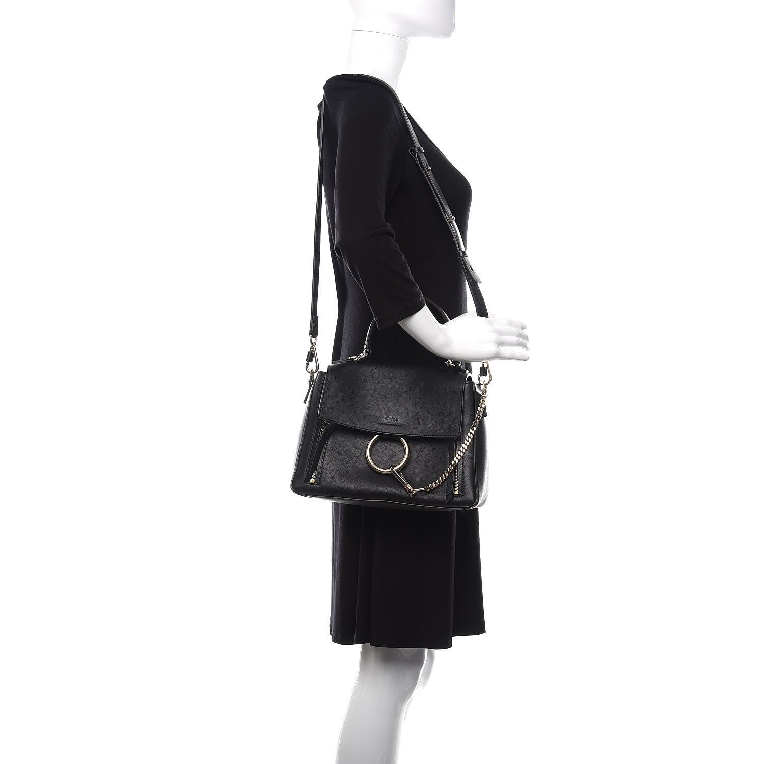 Chloe Calfskin Small Faye Day Shoulder Bag Black 2 of 11