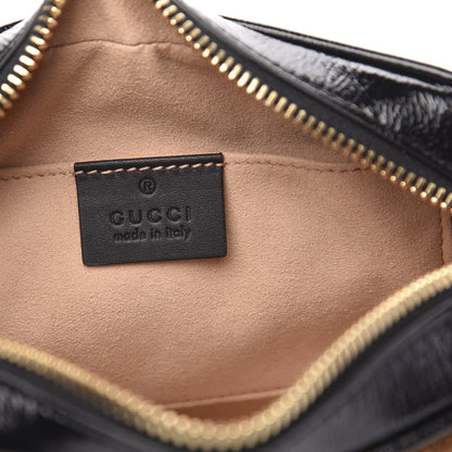 Gucci Suede Patent Web Mini Ophidia Shoulder Bag Nocciola Black 6 of 9