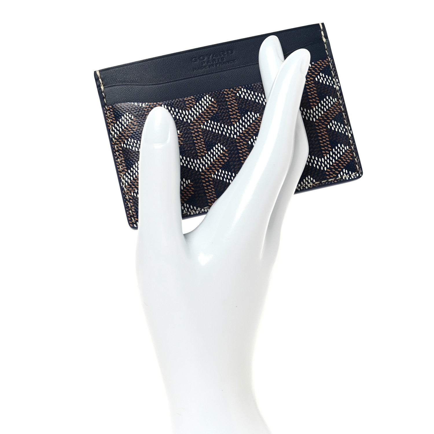 Goyard Goyardine Saint Sulpice Card Holder Navy 2 of 7