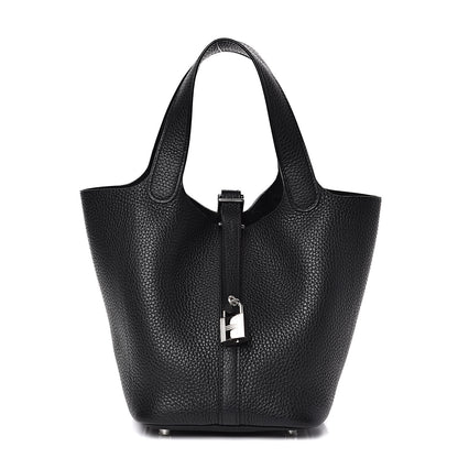 Hermes Taurillon Clemence Picotin Lock 18 PM Black 1 of 10