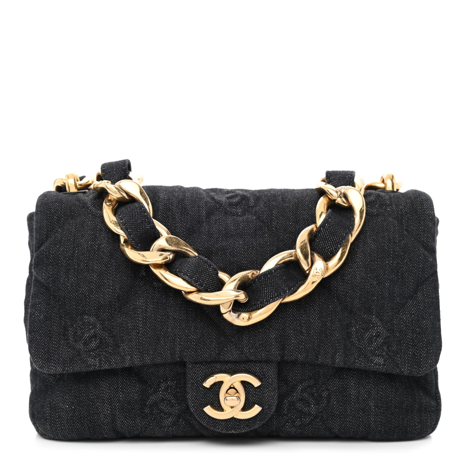 Chanel Denim Quilted Medium Funky Town Flap Black 1 of 10