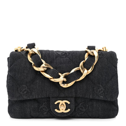 Chanel Denim Quilted Medium Funky Town Flap Black 1 of 10