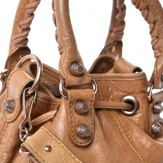 Balenciaga Agneau Giant 12 Rose Gold Hardware Mini Pompon Cumin 8 of 10