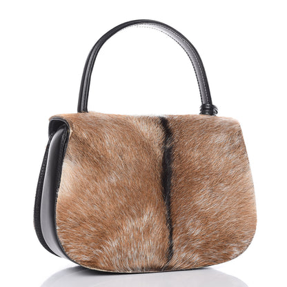Gucci Calf Hair Calfskin Top Handle Bag Natural Black 3 of 16