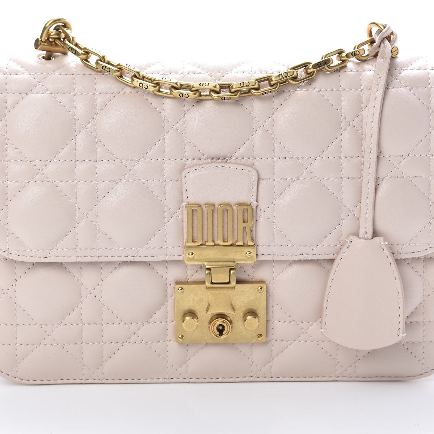 Lambskin Cannage Large Dioraddict Flap Rose Poudre