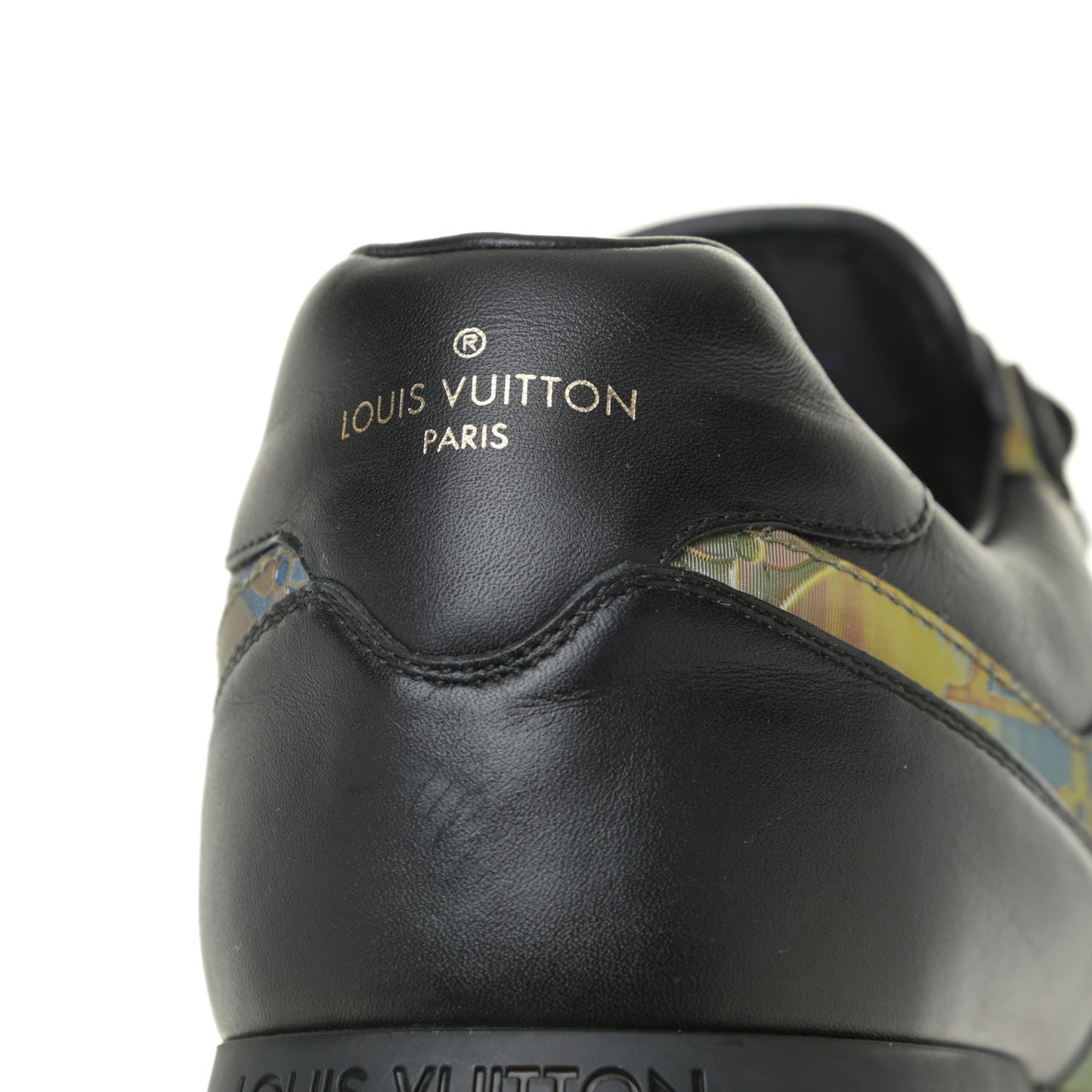 Calfskin Iridescent Monogram Rivoli Sneakers 10 Black